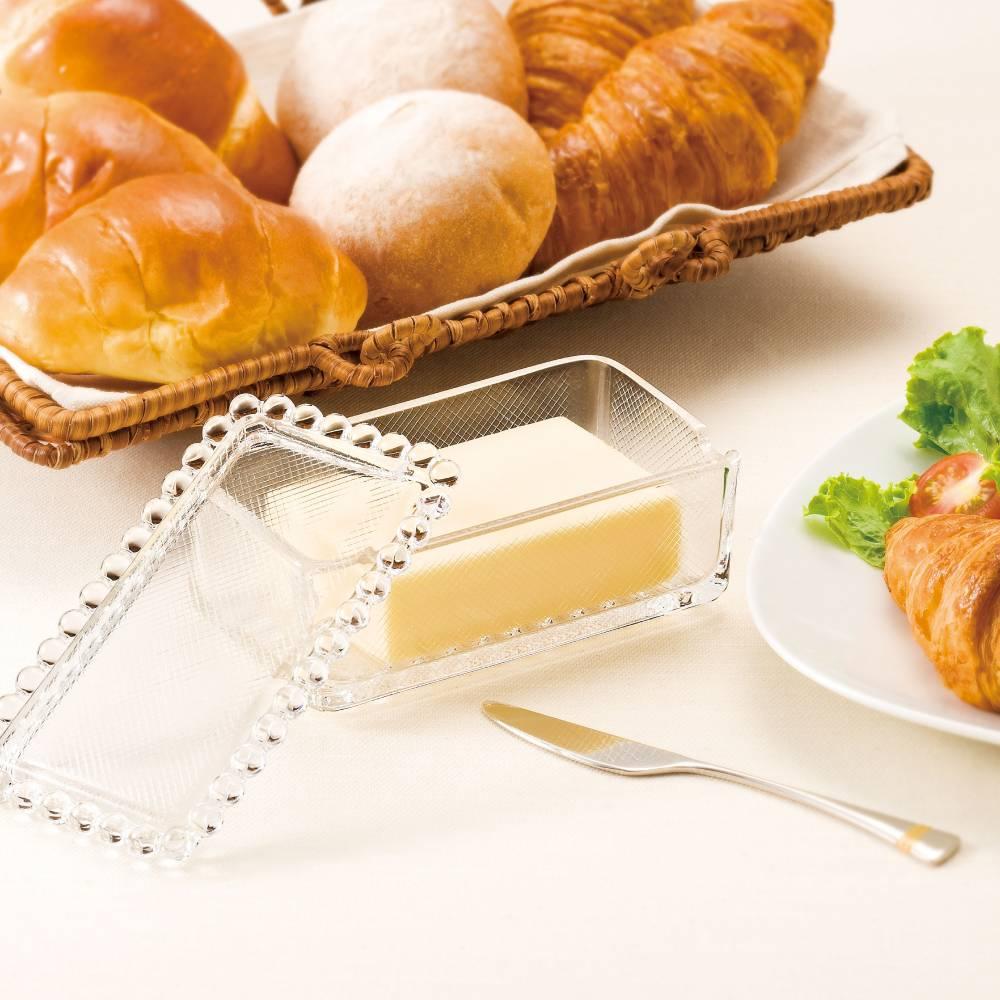 Aderia Classic Elegant Glass Butter Dish ½ Pound Handcrafted