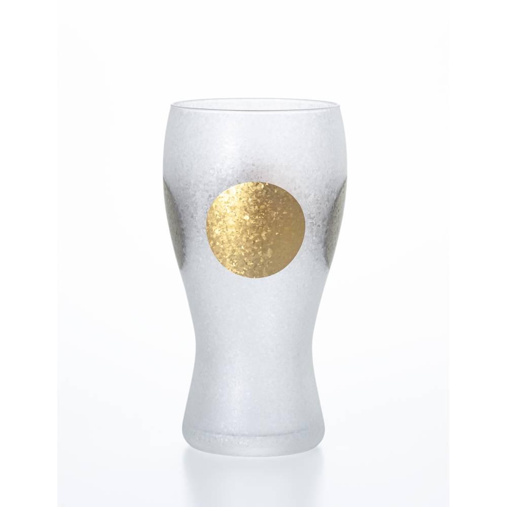 Aderia Premium Gold Sun Silver Moon Frosted Beer Glass 380ml