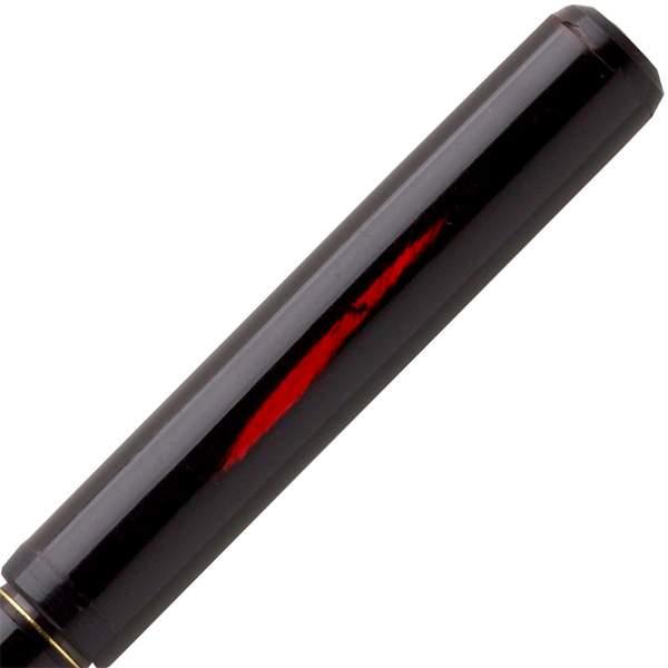 Akashiya Natural Bamboo Brush Pen Black Lacquer Finish with Wood Gift Box