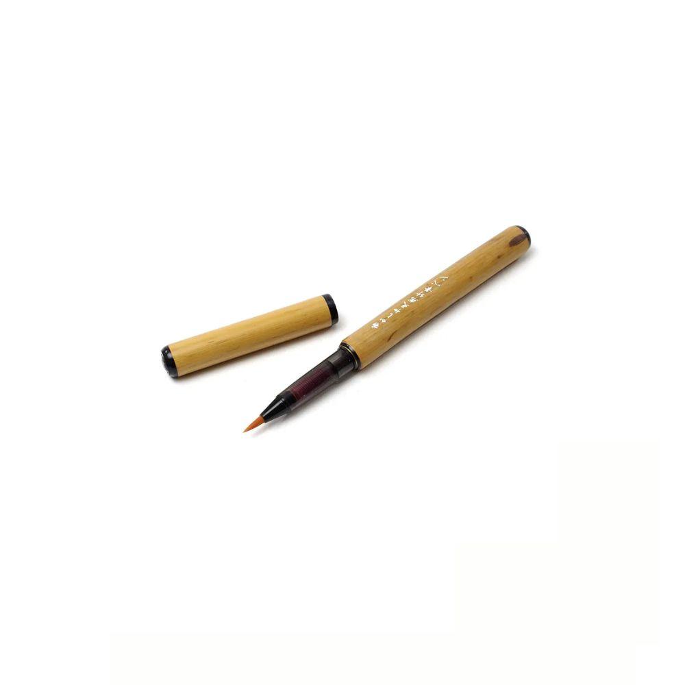 Akashiya Natural Bamboo Brush Pen with Paulownia Gift Box