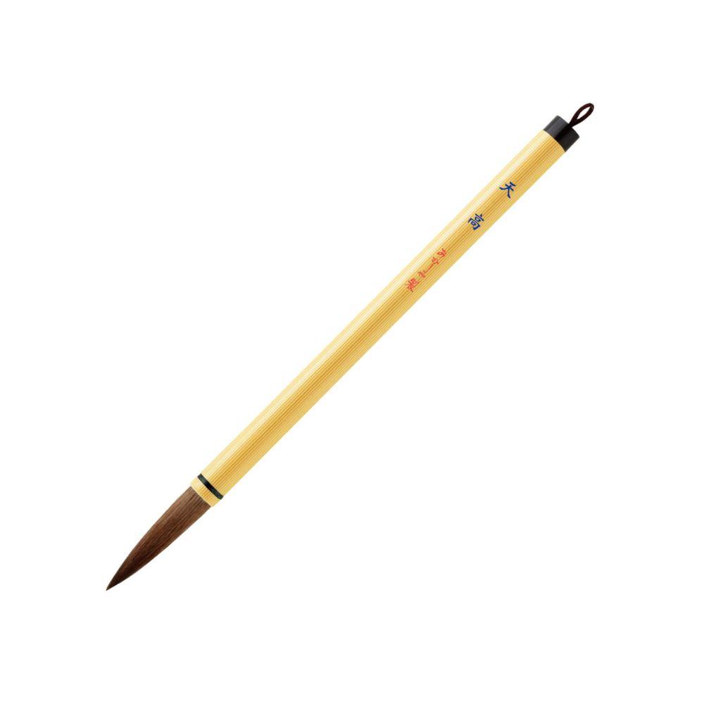 Akashiya Tenko No.3 thick calligraphy brush with traditional wooden handle and premium natural hair tip