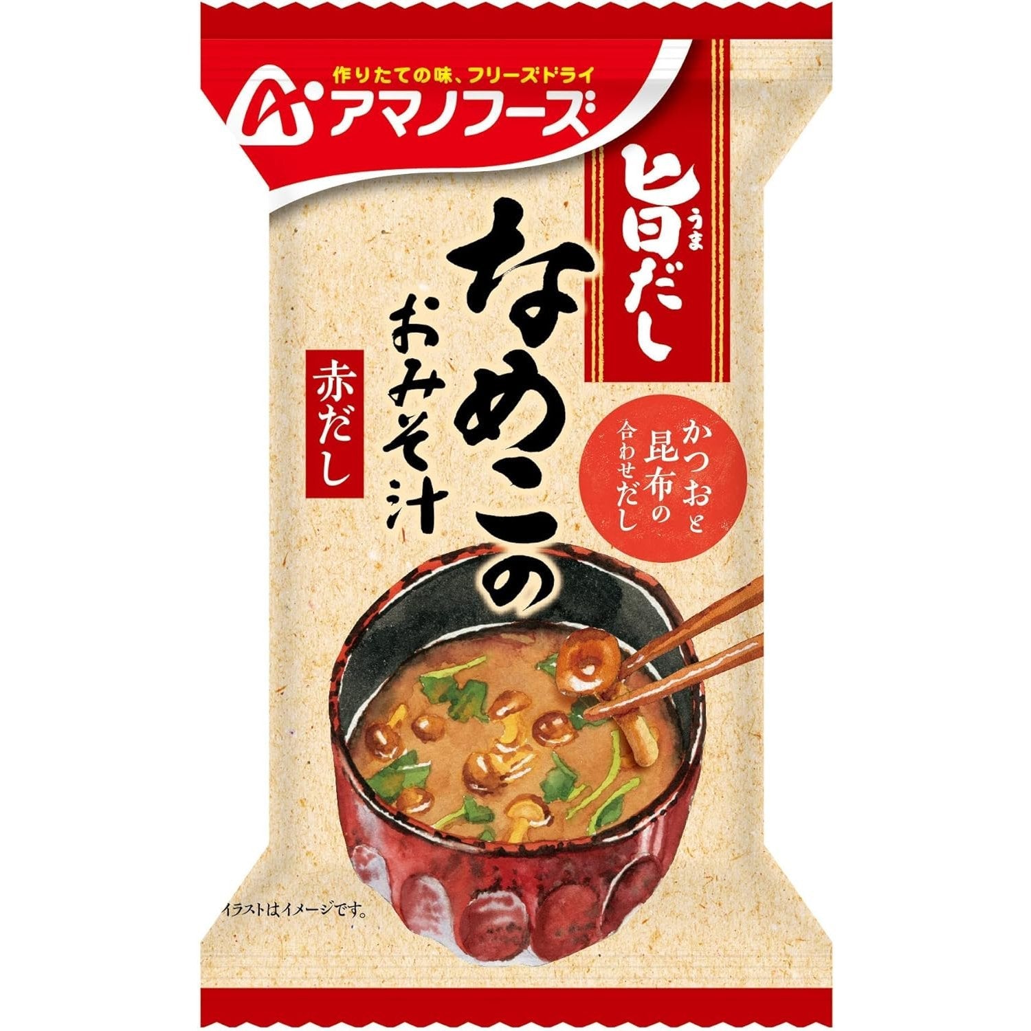 Amano Freeze-Dried Red Miso Soup with Nameko Mushroom – 10 Servings