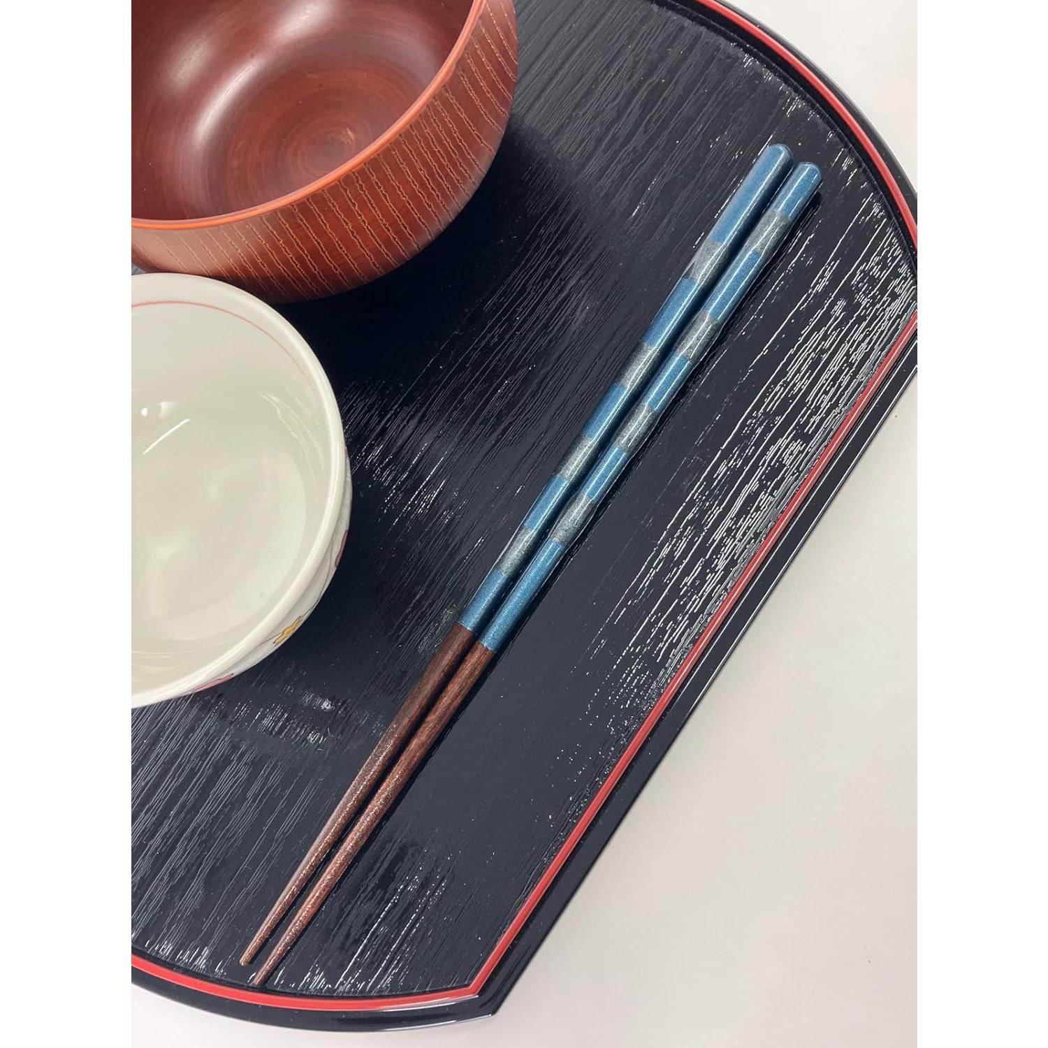 Aoba Premium Musou Blue Dishwasher‑Safe Wooden Chopsticks 26 cm