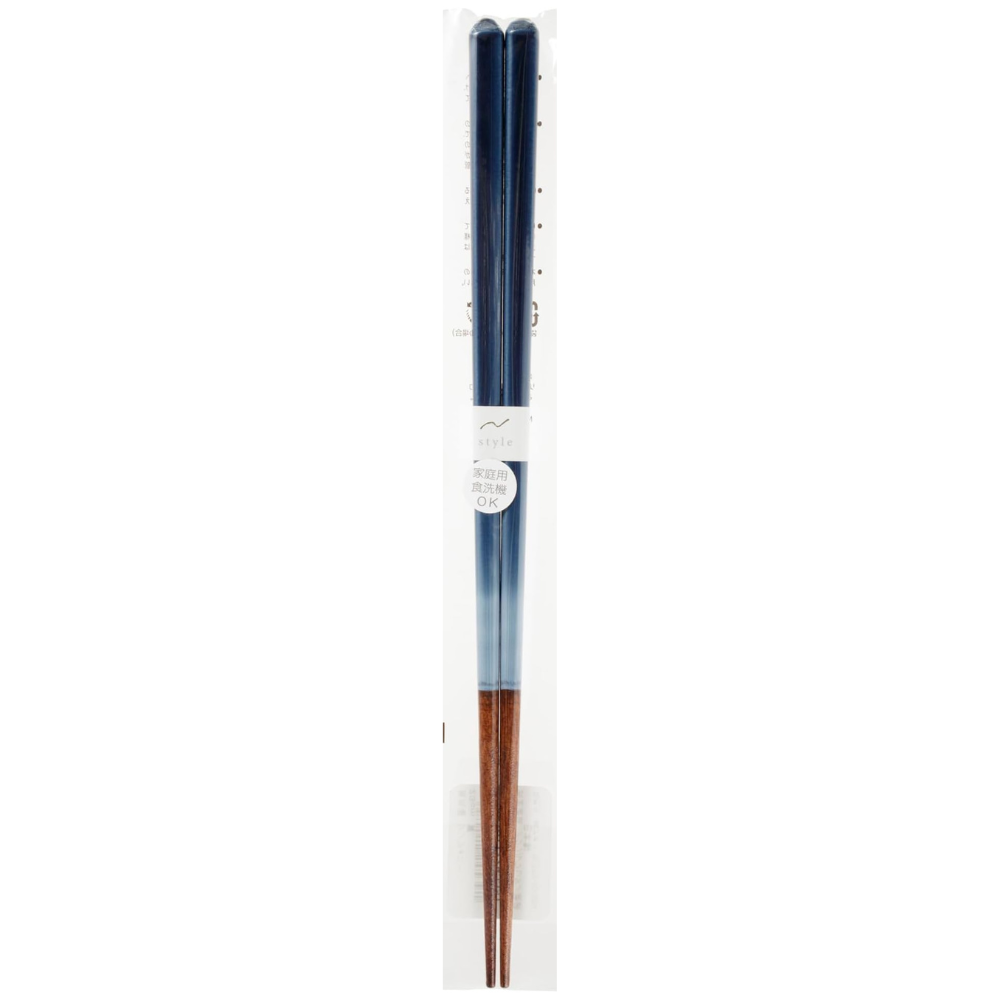 Aoba Ocean Blue Dishwasher-Safe Wooden Chopsticks – 23 cm Premium Cutlery