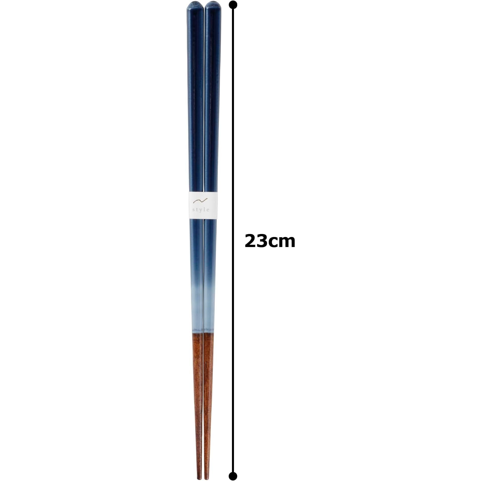 Aoba Ocean Blue Dishwasher-Safe Wooden Chopsticks – 23 cm Premium Cutlery