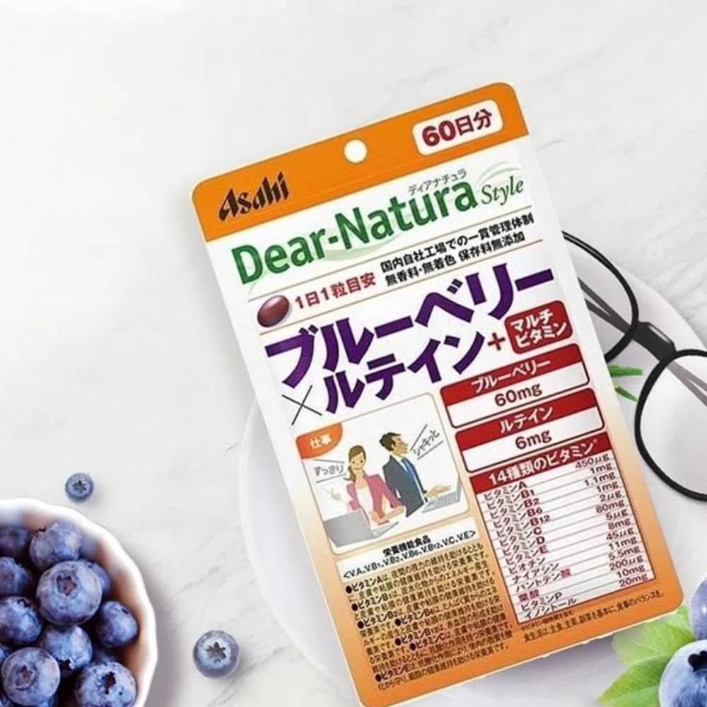 Asahi Blueberry Lutein Multivitamin – 60 Tablet Daily Eye Health Formula
