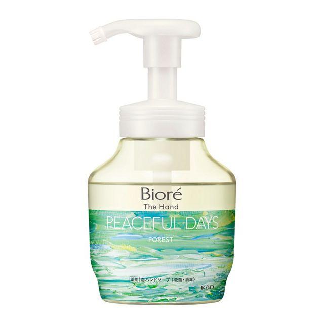 Bioré Antibacterial Foaming Hand Soap 280ml pump bottle in Forest Scent with Japanese branding