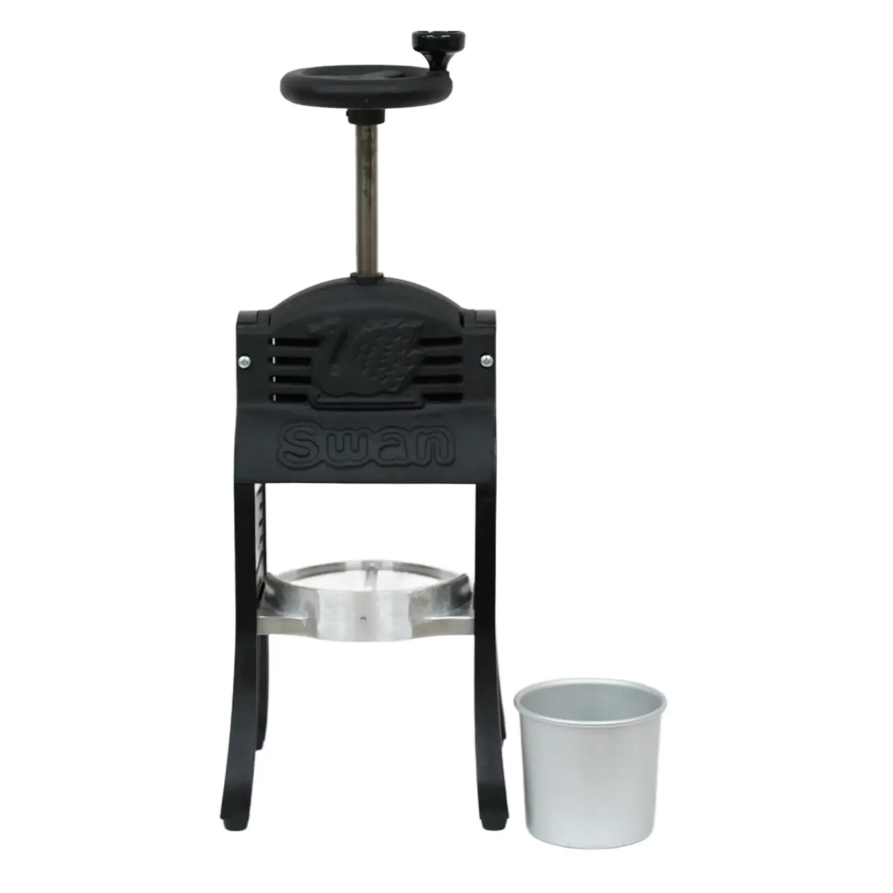 Ikenaga Black Swan Cast Iron Shaved Ice Machine Snow Cone