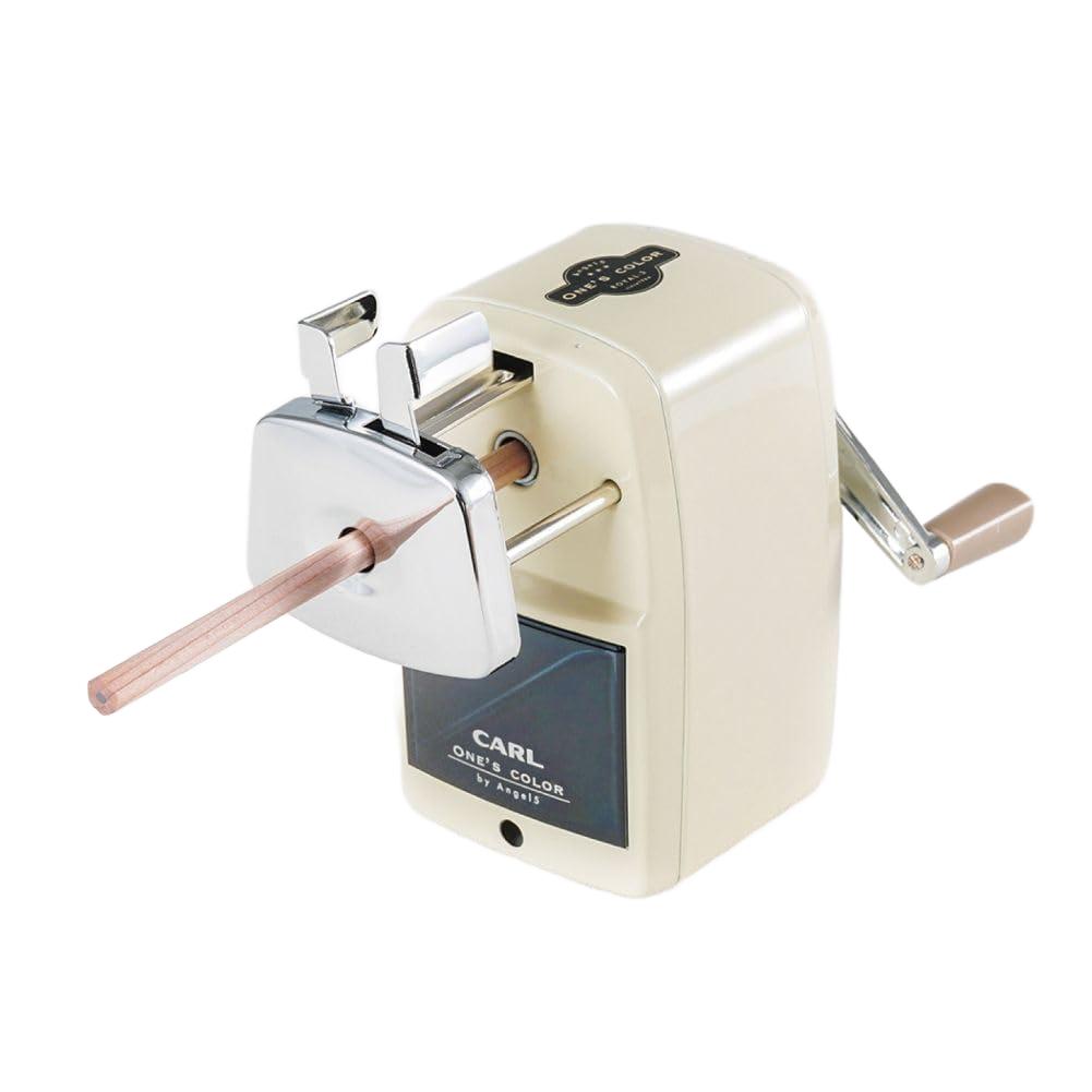 Carl Angel 5 Royal 3‑Hand Crank Manual Pencil Sharpener – Retro Japanese Design