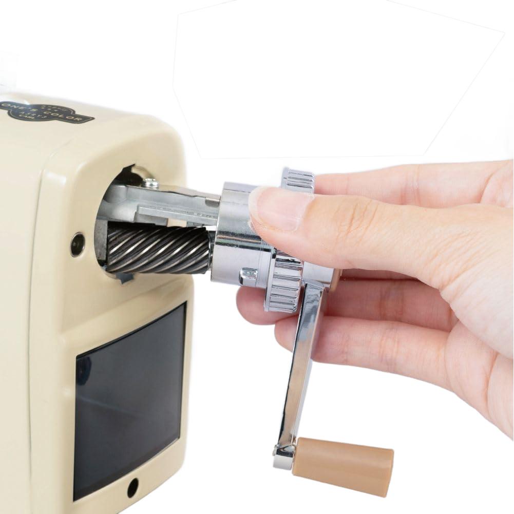 Carl Angel 5 Royal 3‑Hand Crank Manual Pencil Sharpener – Retro Japanese Design