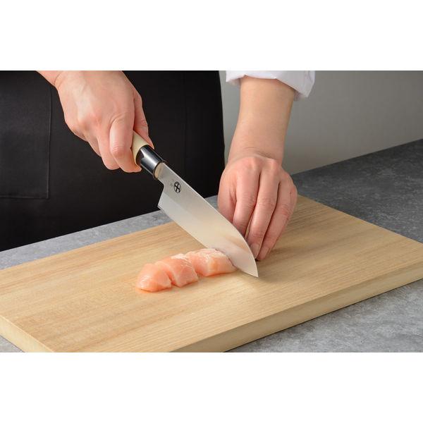 Chitose Japanese 3-Piece Knife Set Wood Handles Santoku Nakiri Deba