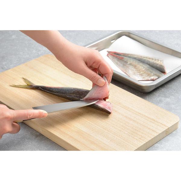 Chitose Japanese 3-Piece Knife Set Wood Handles Santoku Nakiri Deba