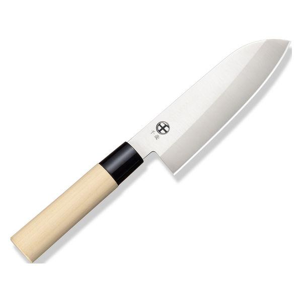 Chitose Japanese 3-Piece Knife Set Wood Handles Santoku Nakiri Deba