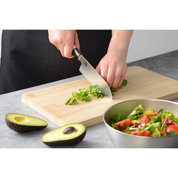 Chitose Japanese 3-Piece Knife Set Wood Handles Santoku Nakiri Deba