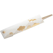 Elegant Gold Foil Washi Paper Rabbit Design Japanese Cypress Chopsticks 3-Pair Set
