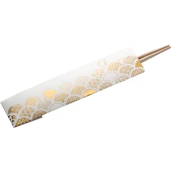 Gold Foil Washi Paper Covered Chopsticks Set – 3 Pairs
