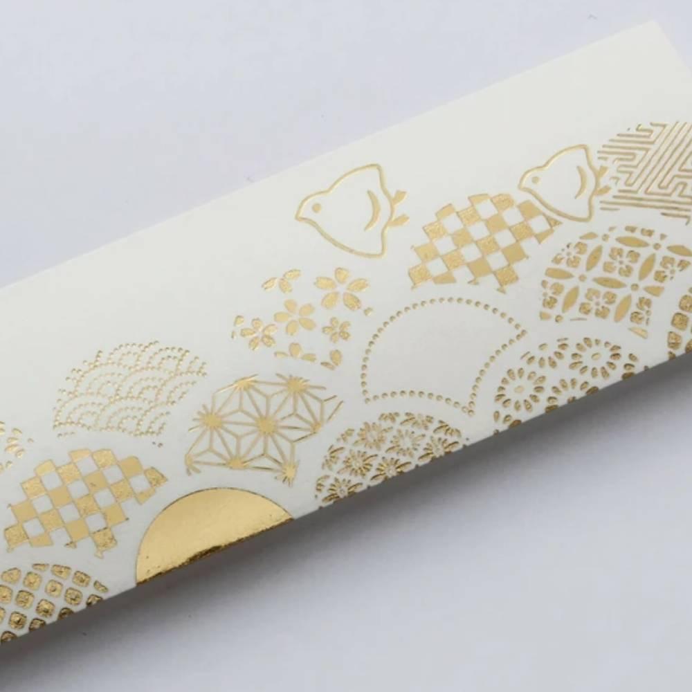 Gold Foil Washi Paper Covered Chopsticks Set – 3 Pairs
