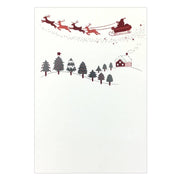 Shimmering Christmas Santa Foil Stamped Postcard – Premium Holiday Card