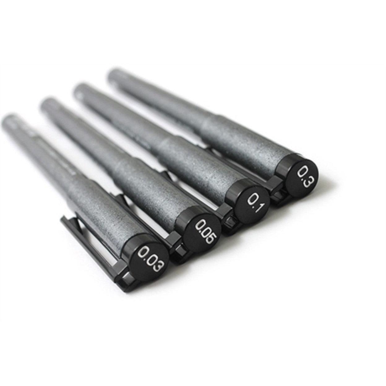 Copic Multiliner Black Pen Set - 4 Precision Artist Pens for Manga & Design
