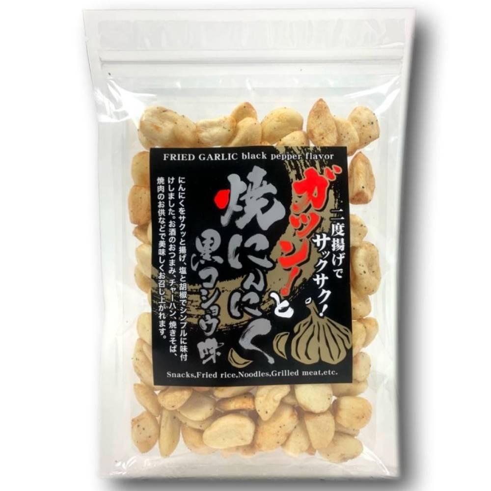 Daihoku Crispy Roasted Garlic Snack 100g bag with whole golden roasted garlic cloves