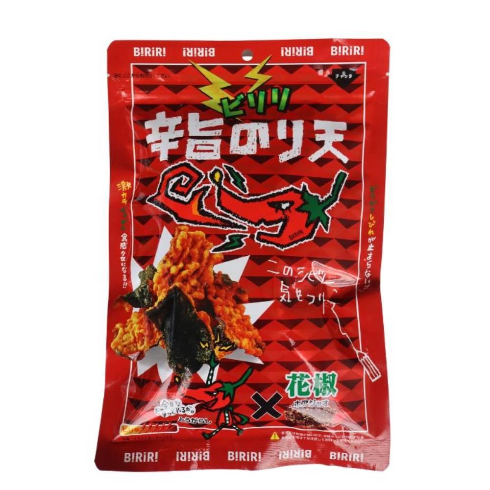 Daiko Noriten Biriri Kun Spicy Togarashi Tempura Seaweed Chips – 10 Pack Extra‑Hot Japanese Snack