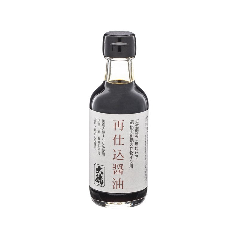 Premium 200ml bottle of Daitoku Saishikomi Double-Brewed Soy Sauce with traditional Japanese label