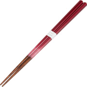 Aoba Wine Red Dishwasher-Safe Wooden Chopsticks 23cm with glossy finish