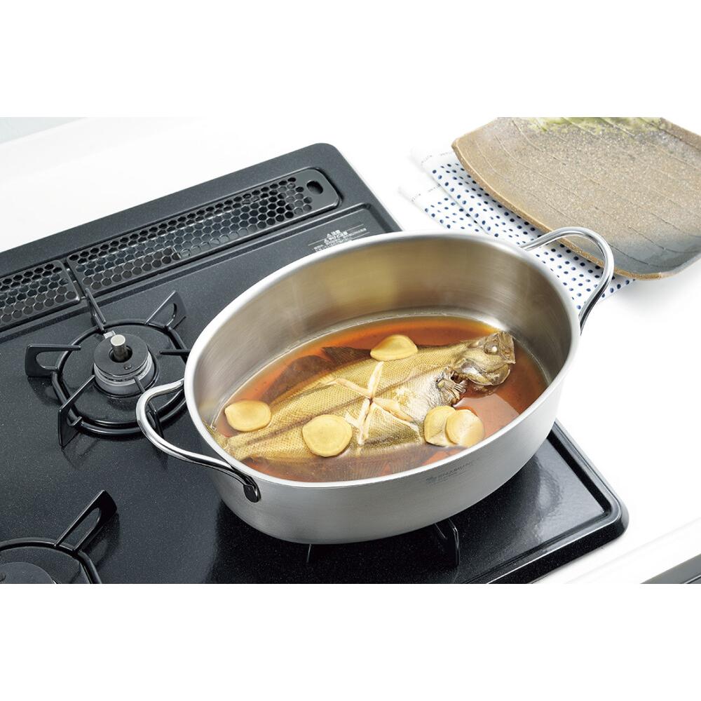 Enjuku Oval Two-Handle 28cm Stock Pot – 4.3L Ovensafe Cookware