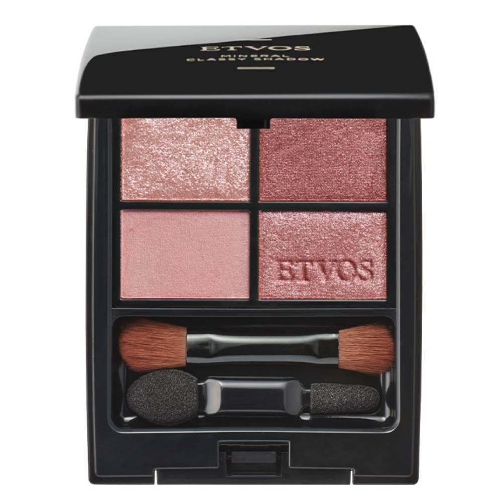 Etvos Mineral Classy Shadow palette featuring four elegant coordinated shades in a sleek black compact