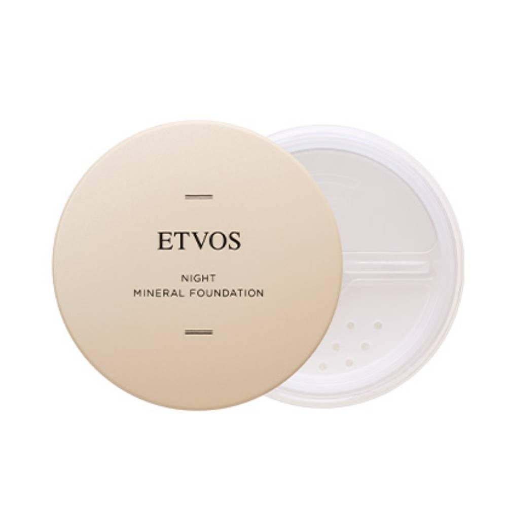 Etvos Night Mineral Foundation 5g translucent setting powder in a sleek black and clear jar