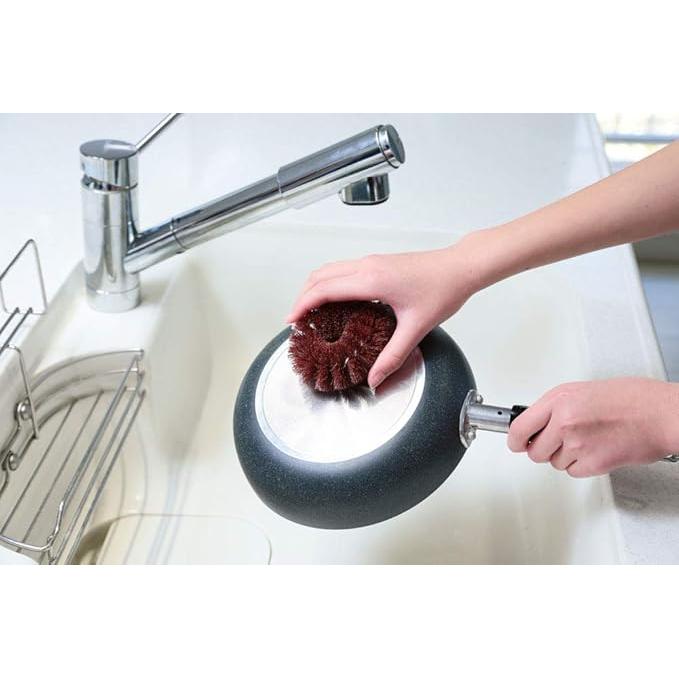 Durable Premium Fujisho Copper Antibacterial Tawashi Non‑Scratch Scrubber