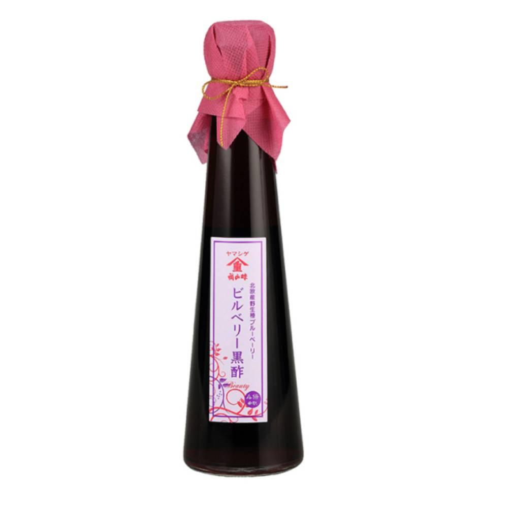 Fukuyamasu Bilberry and Aged Black Rice Drinking Vinegar 200ml glass bottle with premium Japanese labeling