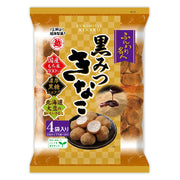 Funwari Meijin Kuromitsu Cocoa Kinako Mochi Puffs 56g Pack of 6