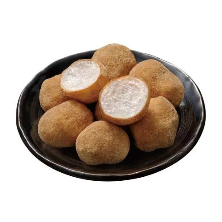 Funwari Meijin Kuromitsu Cocoa Kinako Mochi Puffs 56g Pack of 6