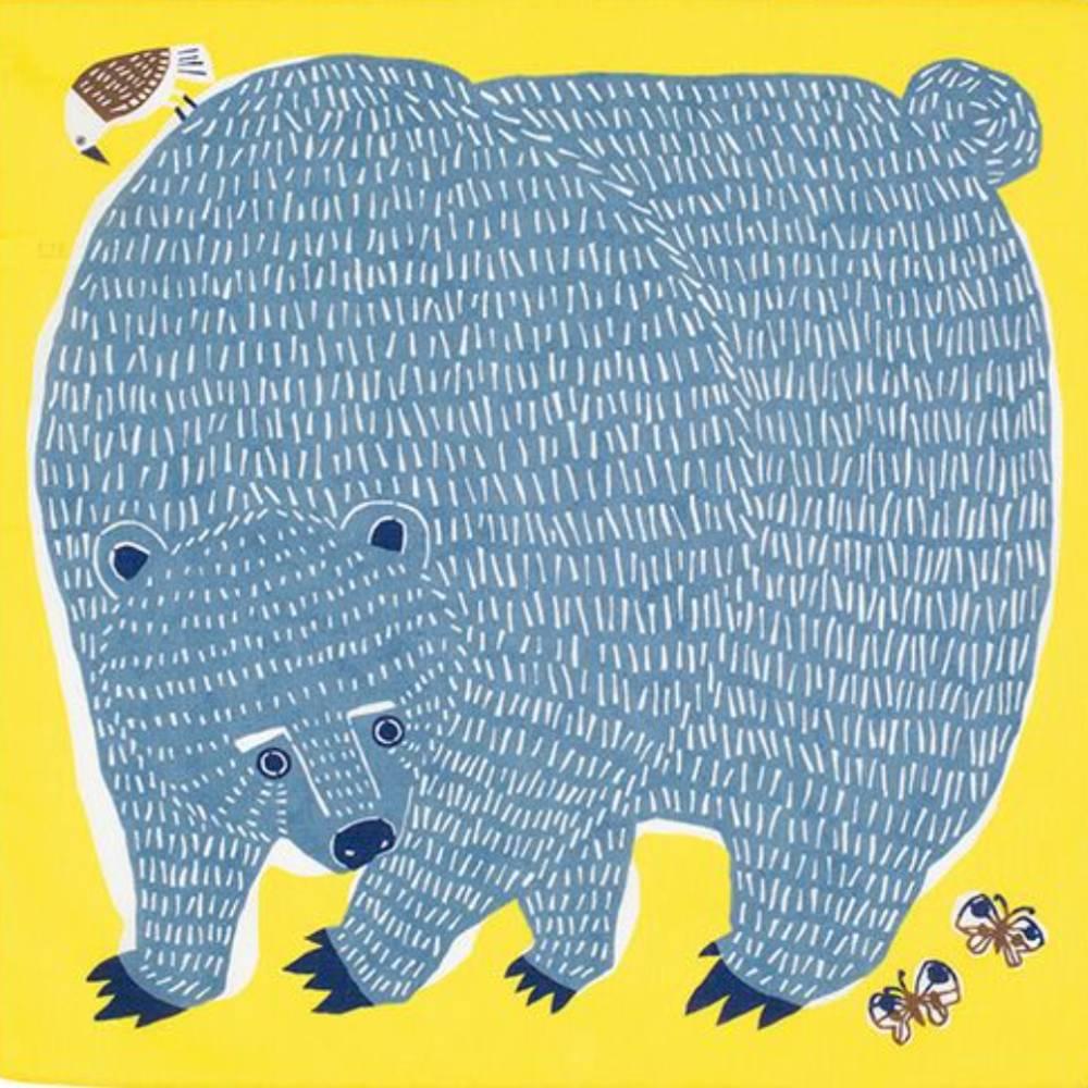 Colorful Bear Furoshiki Wrapping Cloth – 50cm Organic Cotton