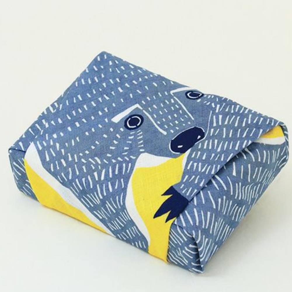 Colorful Bear Furoshiki Wrapping Cloth – 50cm Organic Cotton