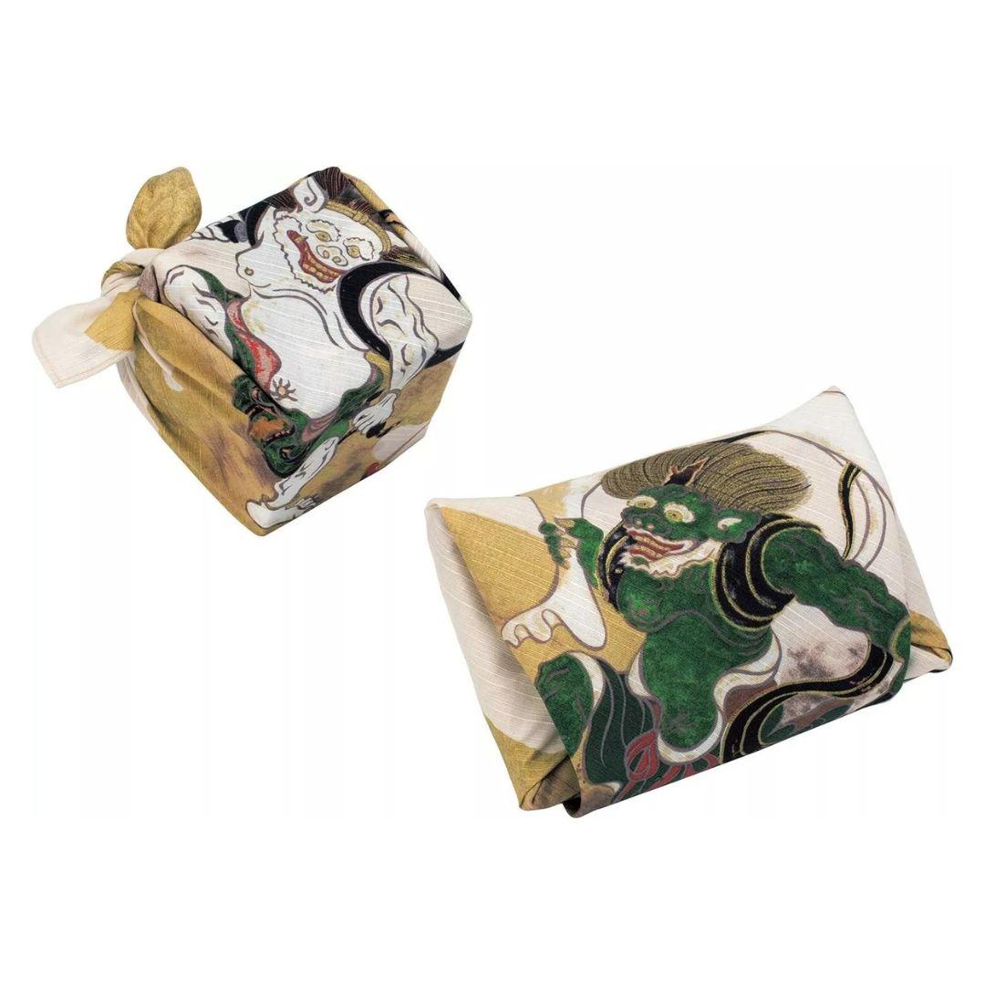 Japanese Furoshiki Wind and Thunder God Cotton Wrapping Cloth 48cm
