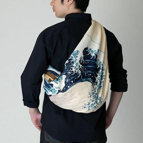 Furoshiki Great Wave Off Kanagawa 104x104cm Cotton Wrapping Cloth