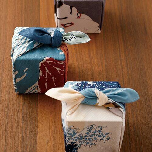Organic Cotton Furoshiki Wrapping Cloth – Great Wave Design 48x48cm