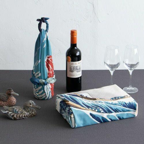 Organic Cotton Furoshiki Wrapping Cloth Great Wave 70x70cm