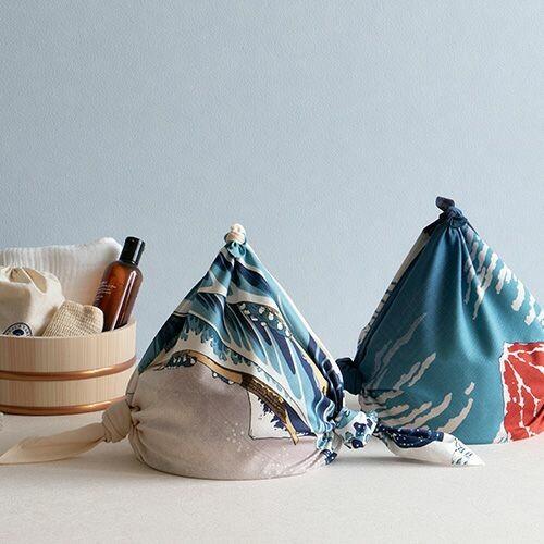 Red Fuji Ukiyo-e Furoshiki Organic Cotton Wrapping Cloth 70x70cm