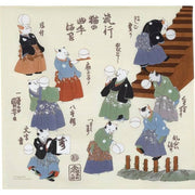Japanese Cat Ukiyo-e Furoshiki Wrapping Cloth 48cm Premium Cotton