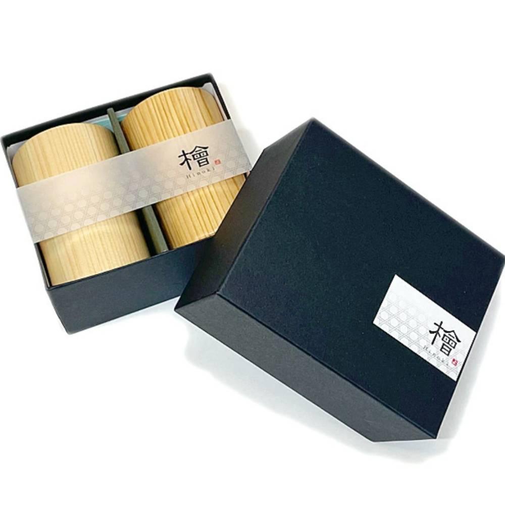 Handcrafted Hinoki Wooden Beer Cups Set of 2 – 160ml