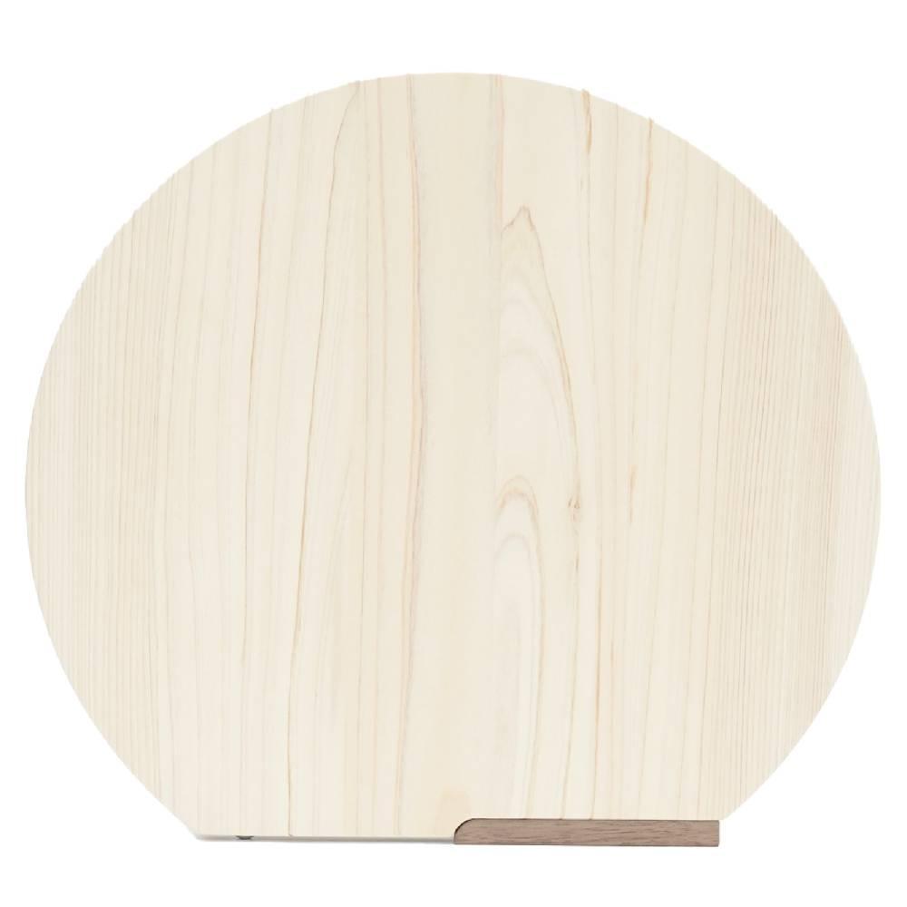 Handcrafted Self-Standing Hinoki Cutting Board with Walnut Base