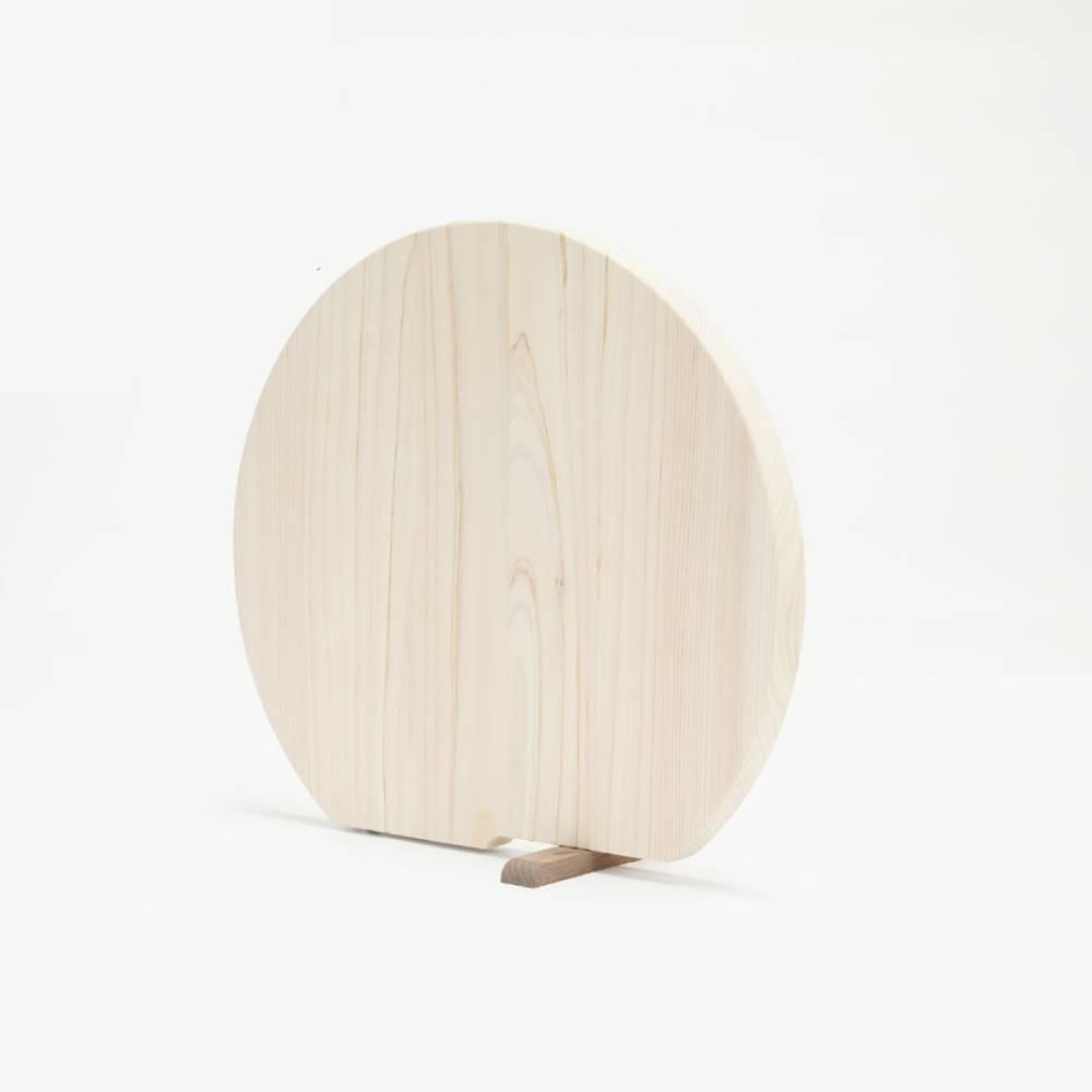 Handcrafted Self-Standing Hinoki Cutting Board with Walnut Base