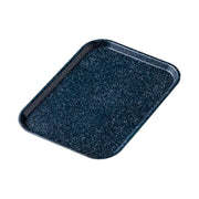 Handmade Stone-Style Kishu Lacquerware Tray Non‑Slip Navy Blue
