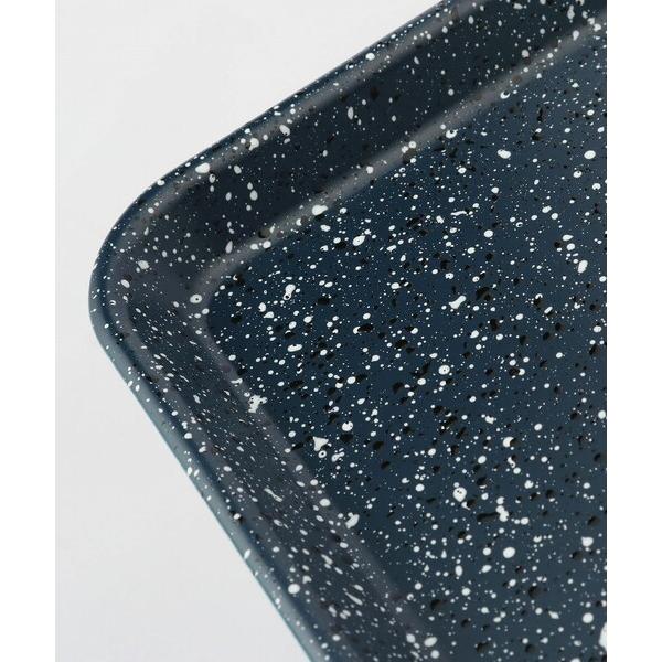 Handmade Stone-Style Kishu Lacquerware Tray Non‑Slip Navy Blue