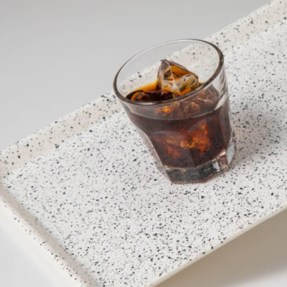 Handmade Stone-Style Kishu Lacquerware Tray Non‑Slip Navy Blue
