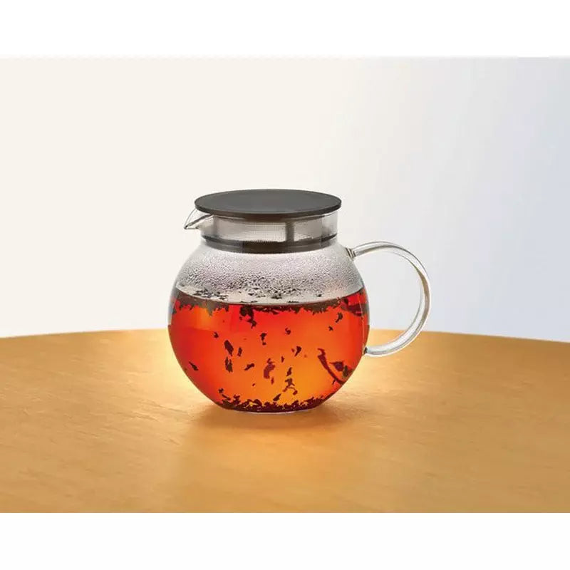 Hario Transparent Glass 600ml Teapot with Strainer Lid