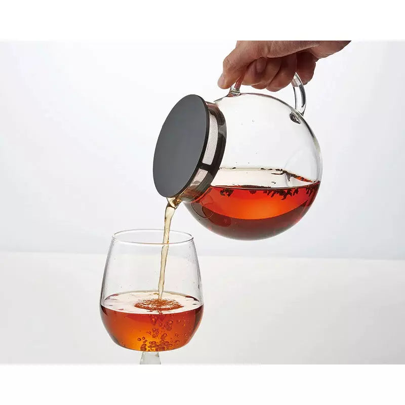 Hario Transparent Glass 600ml Teapot with Strainer Lid
